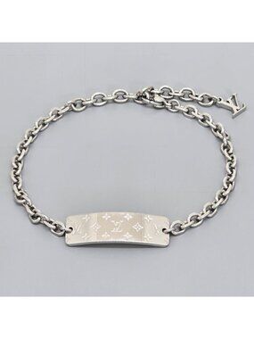 Louis Vuitton Bracelet Monogram Gold 18 23 cm Pattern